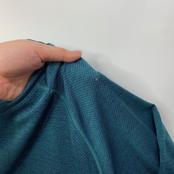 Lululemon Shirt Mens XL Extra Large Teal Blue Long Sleeve Activewear Workout Gym - Picture 11 of 13